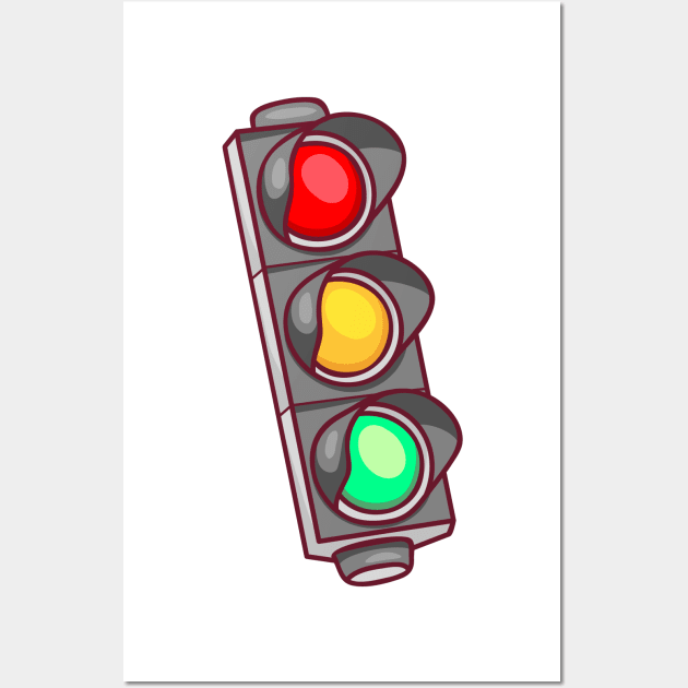 Elegant Traffic Light Wall Art by Islanr